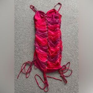 Capsule - Vibrant Pink and Purple Mini Dress - Med - NWT